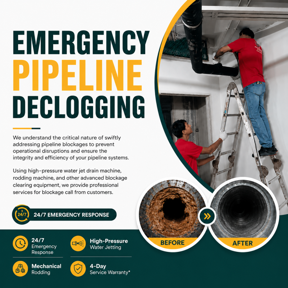 Emergency Pipeline Declogging Services
