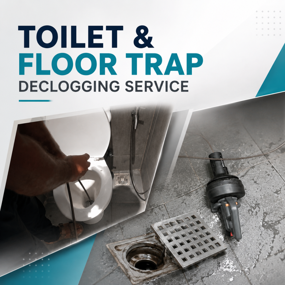 Toilet & Floor Trap Declogging Service